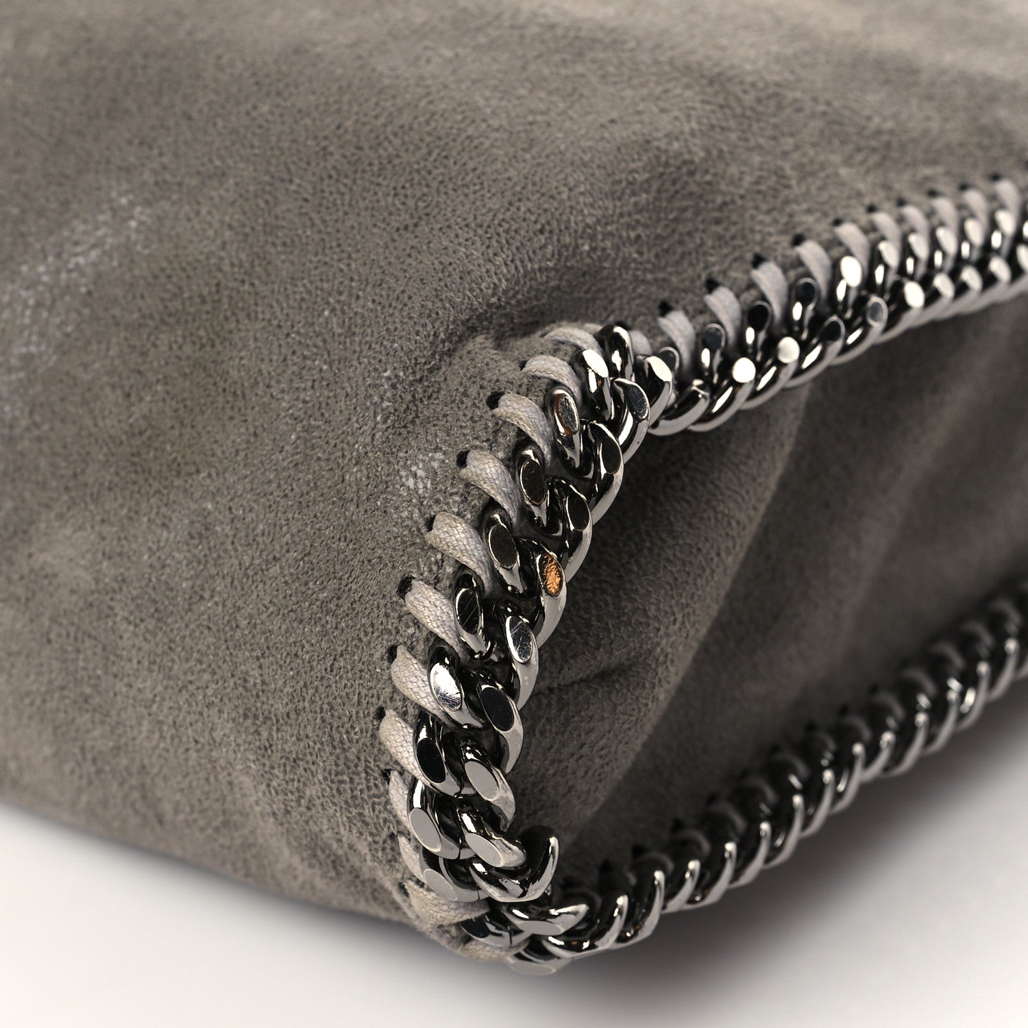 Stella McCartney Shaggy Deer Small Falabella Fold Over Tote Light Grey 9 of 9