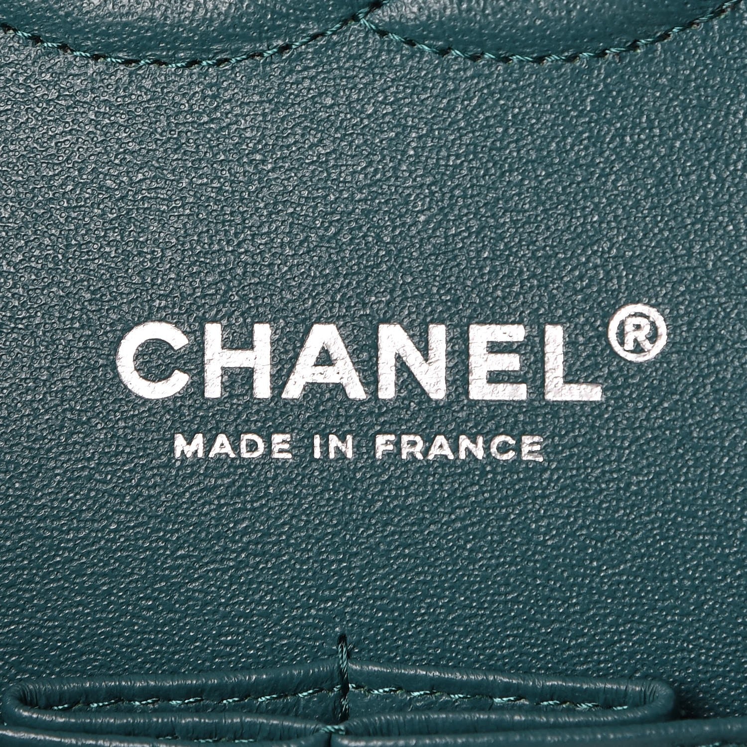 Chanel Caviar Quilted Medium Double Flap Dark Turquoise 7 of 8