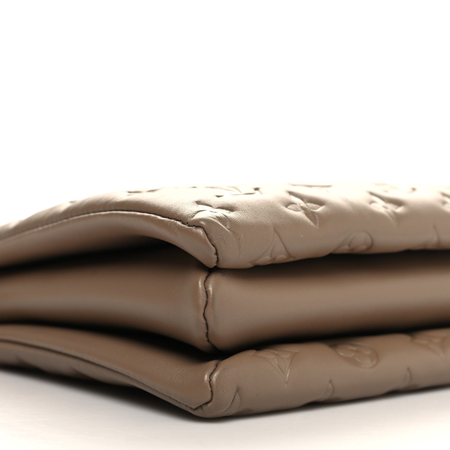 Louis Vuitton Lambskin Embossed Monogram Coussin MM Taupe 10 of 11