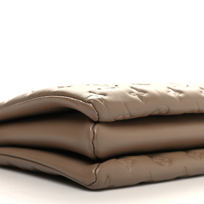 Louis Vuitton Lambskin Embossed Monogram Coussin MM Taupe 10 of 11