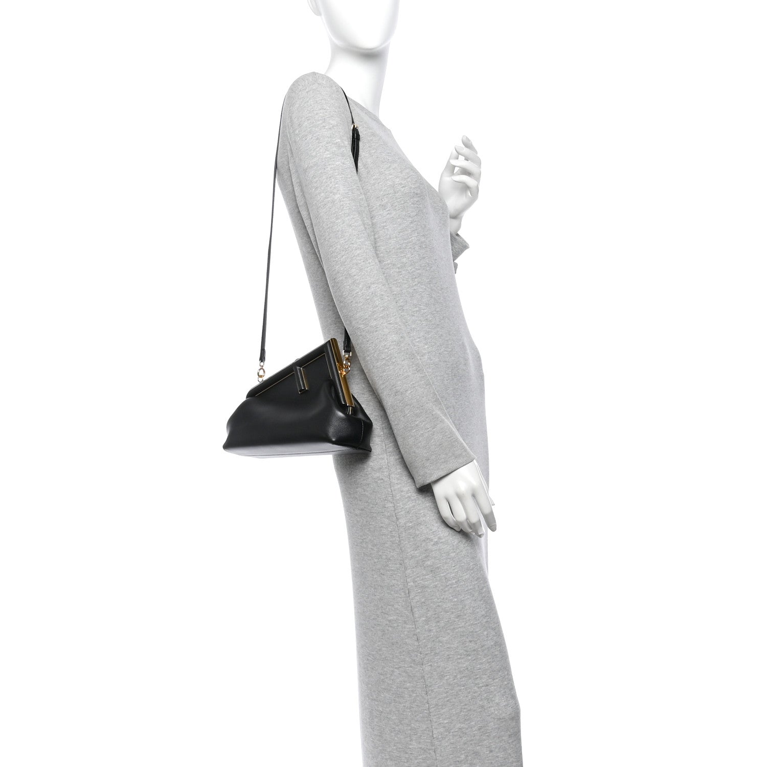 Fendi Shiny Nappa Small Fendi First Black 2 of 11