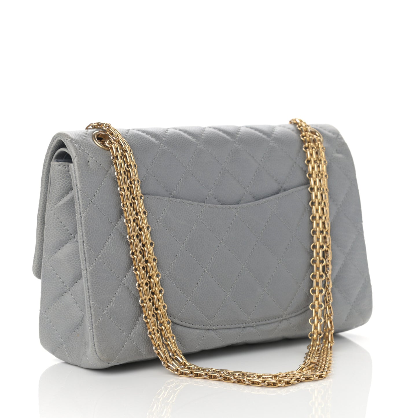 Caviar Quilted 2.55 Reissue 226 Flap Light Grey