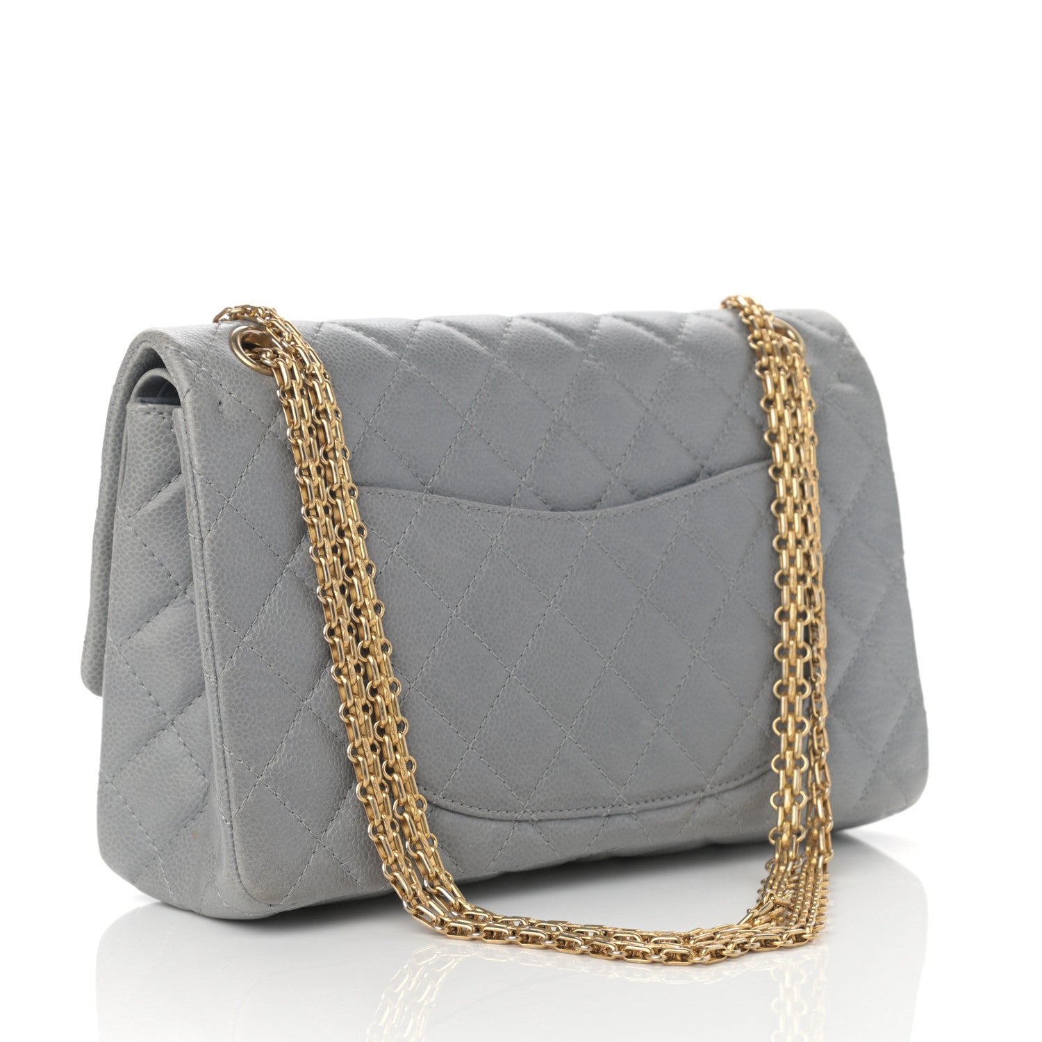 Chanel Caviar Quilted 2.55 Reissue 226 Flap Light Grey 3 of 13