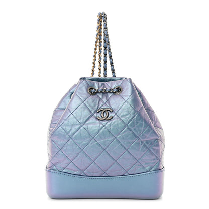 Chanel Iridescent Lambskin Calfskin Small Quilted Gabrielle Backpack Light Purple 1 of 16