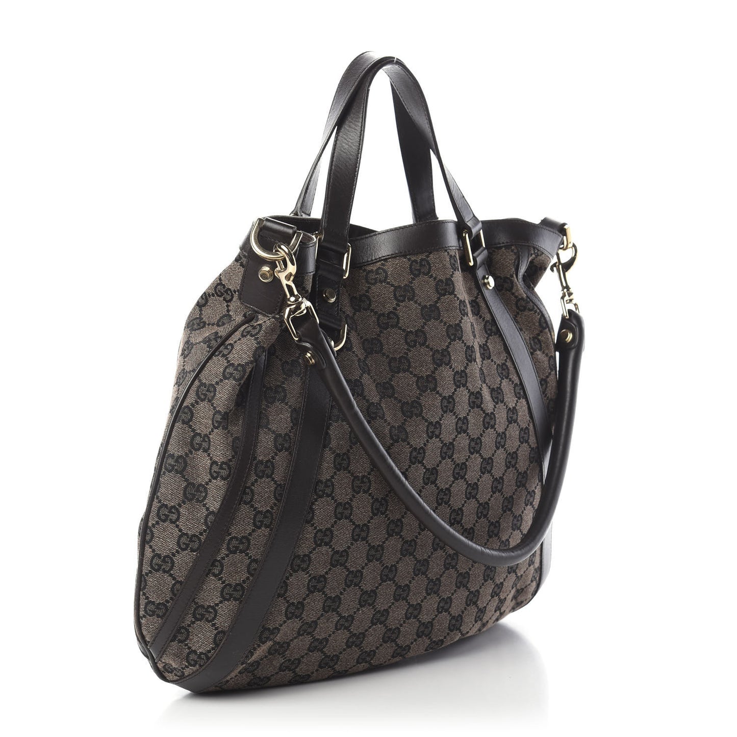 Monogram Medium Abbey Convertible Tote Dark Brown