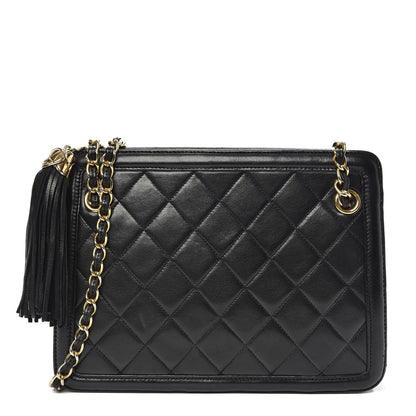 Chanel Lambskin Quilted Tassel Bag Black 1 of 13