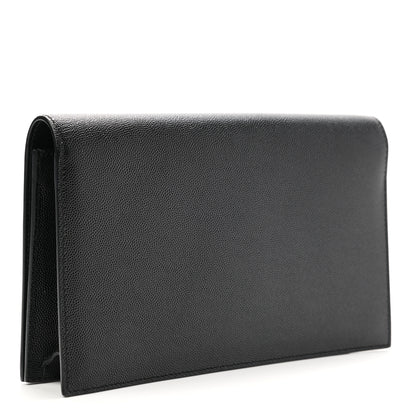 Saint Laurent Grain De Poudre Classic Monogram Kate Clutch Black 2 of 7