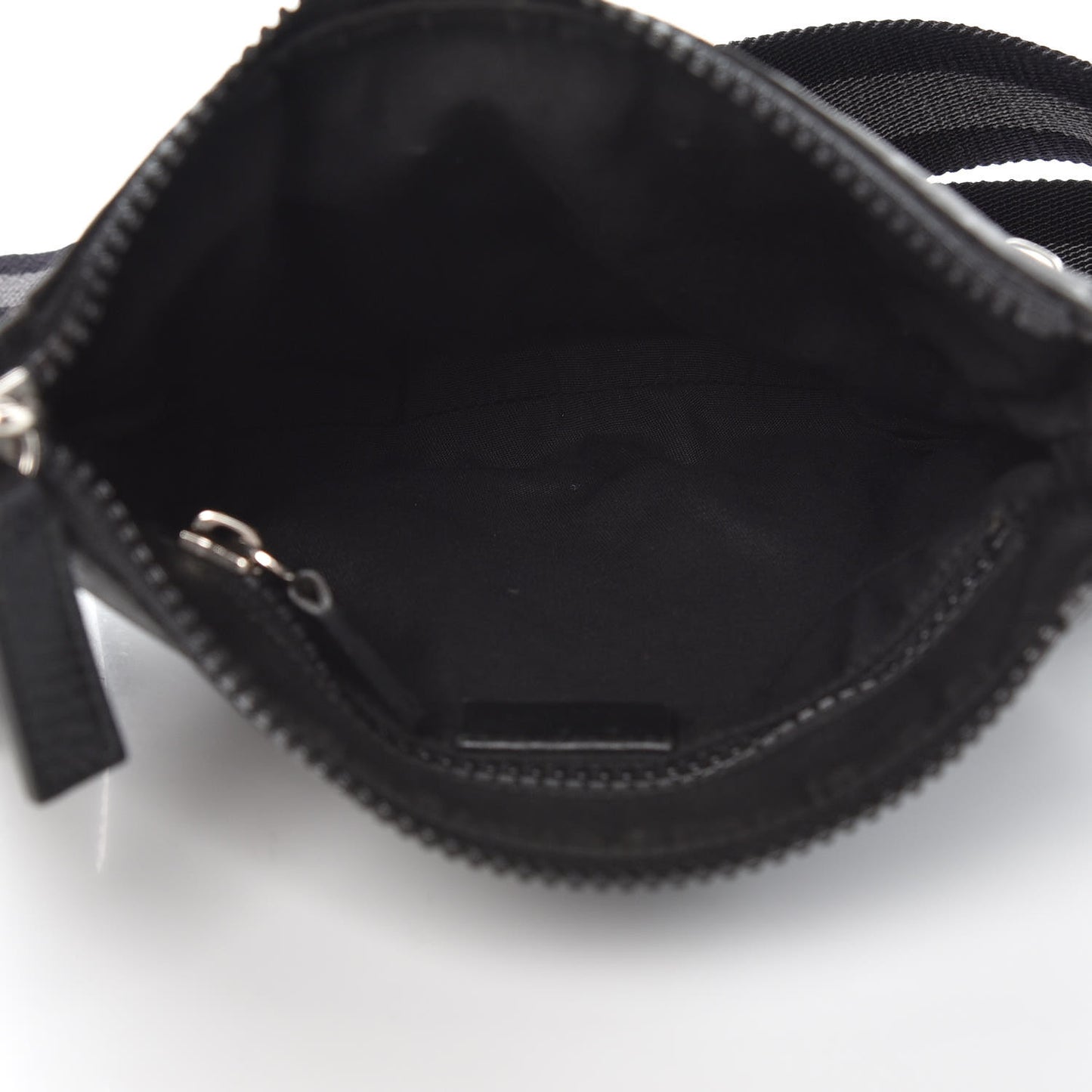 Nylon Monogram Mini Flat Messenger Bag Black
