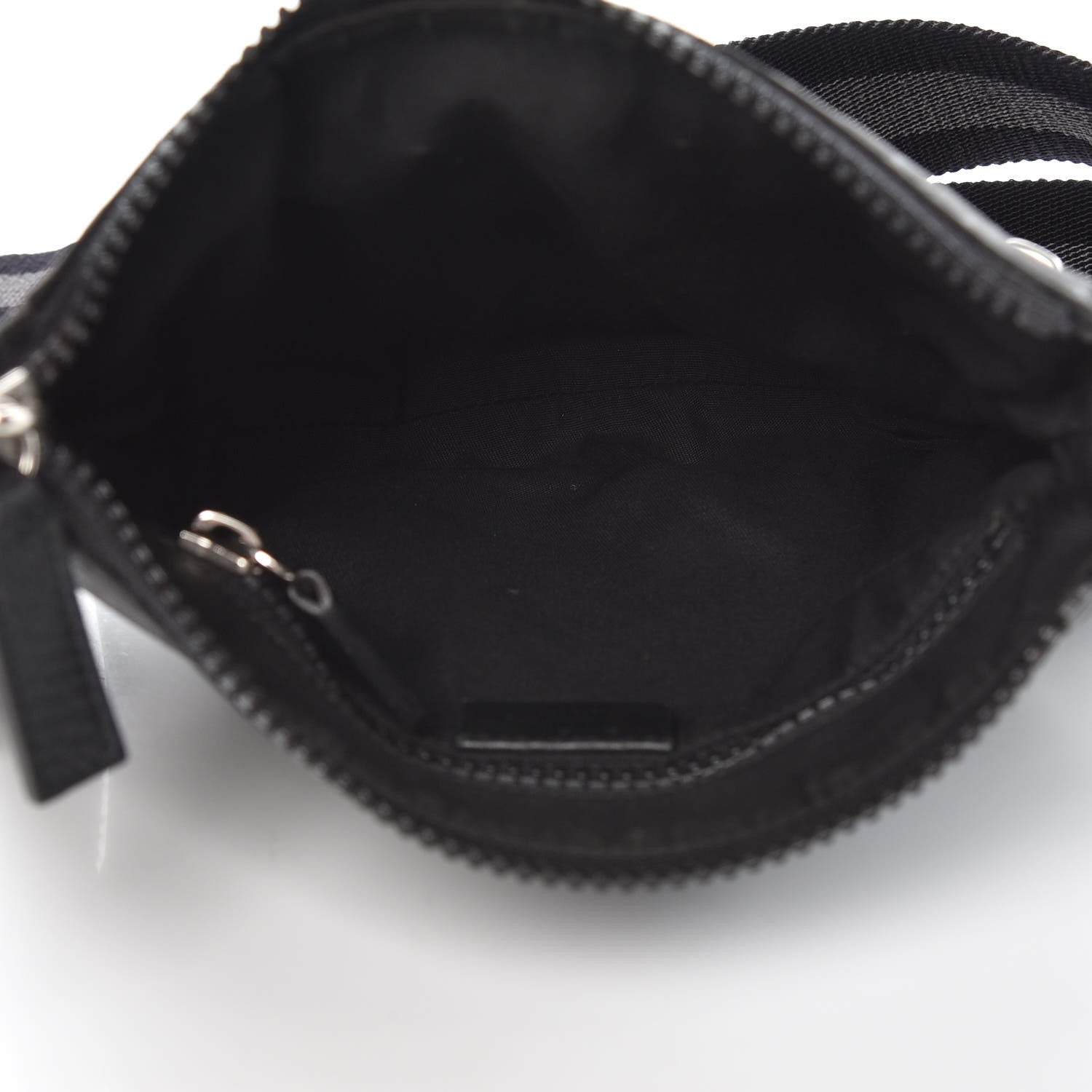 Gucci Nylon Monogram Mini Flat Messenger Bag Black 5 of 9