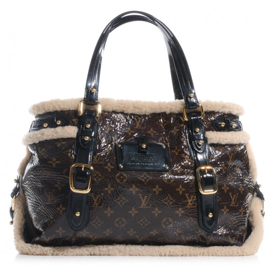 Louis Vuitton Patent Monogram Shearling Sac Thunder 1 of 8