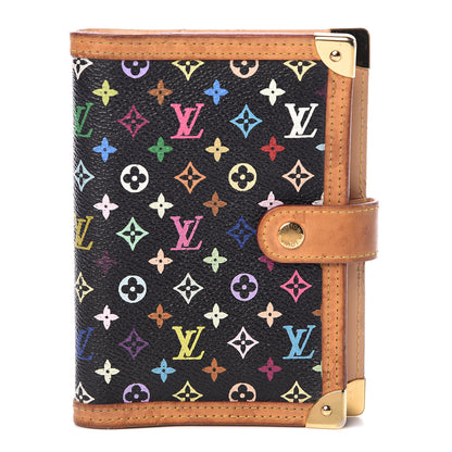 Louis Vuitton Monogram Multicolor Small Ring Agenda Cover Black 1 of 6