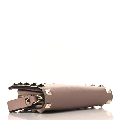Valentino Garavani Calfskin Rockstud Compact Bi-Fold Wallet Poudre 4 of 7