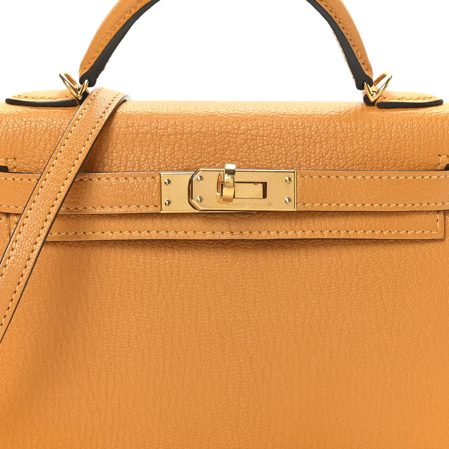 Chevre Chamkila Mini Kelly Sellier 20 Jaune D'or