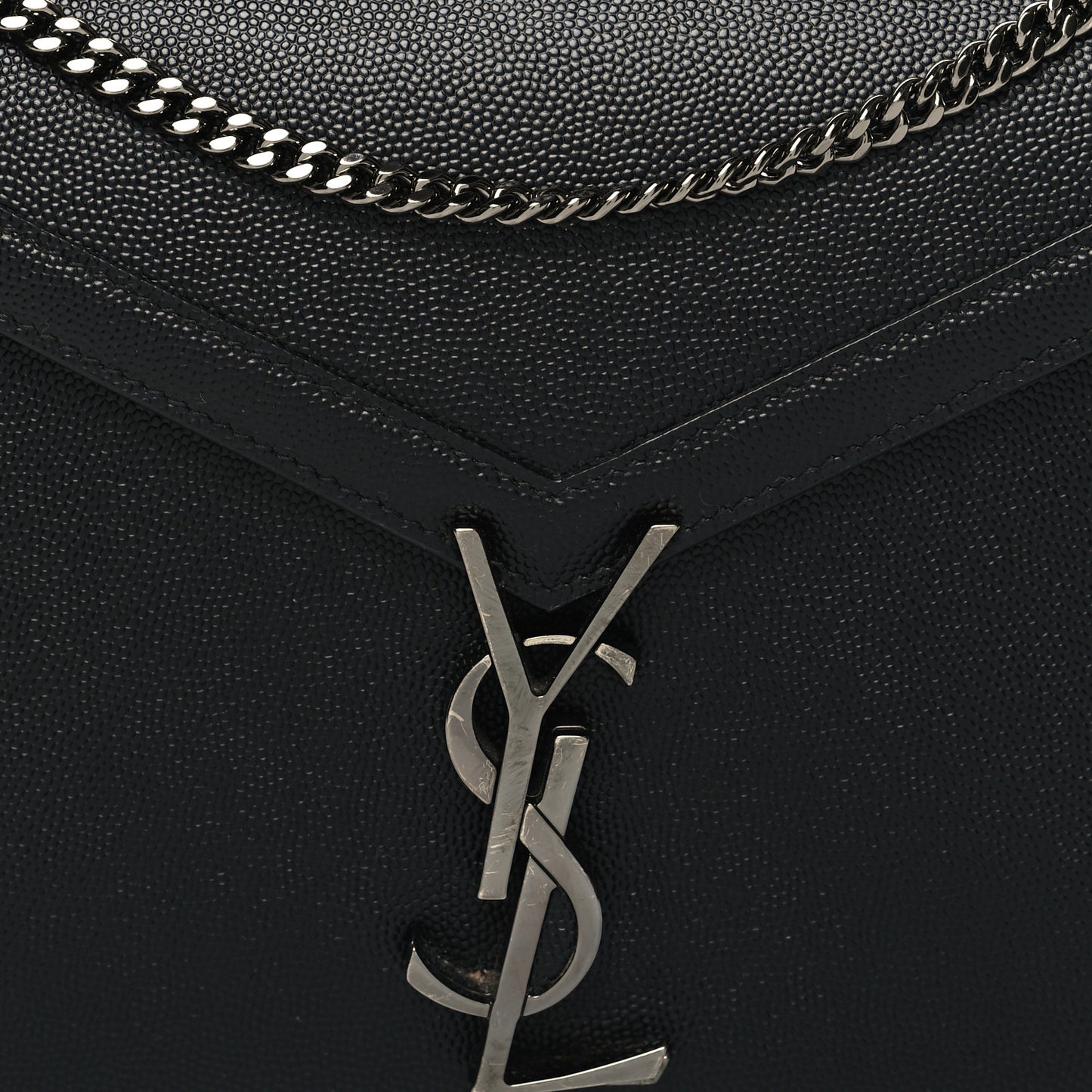 Grain De Poudre Monogram Cassandra Clasp Bag Black