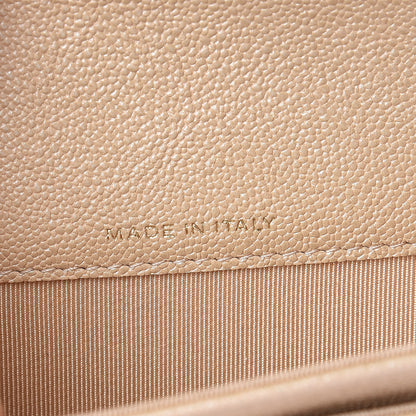 Chanel Iridescent Caviar Quilted Flap Card Holder Beige 7 of 9