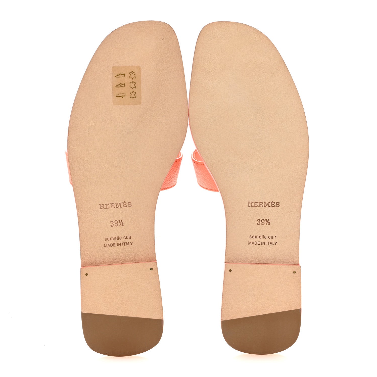 Hermes Epsom Oran Sandals 39.5 Orange Joey 6 of 11