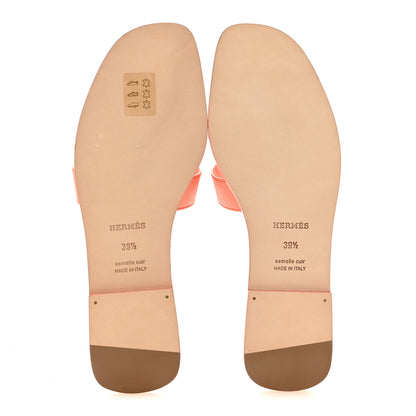 Hermes Epsom Oran Sandals 39.5 Orange Joey 6 of 11