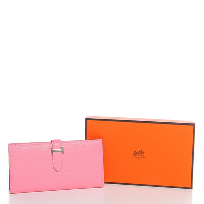 Hermes Chevre Mysore Bearn Wallet Rose Confetti 8 of 10