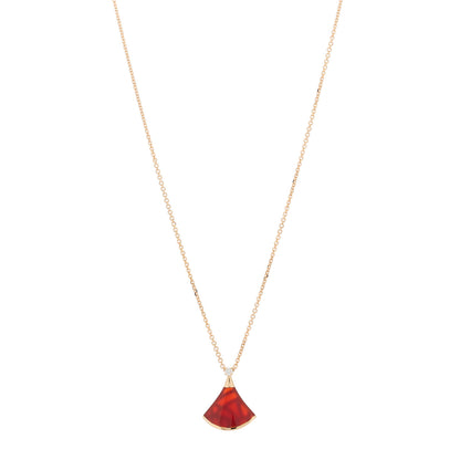 Bulgari 18K Rose Gold Diamond Carnelian Divas' Dream Pendant Necklace 1 of 7
