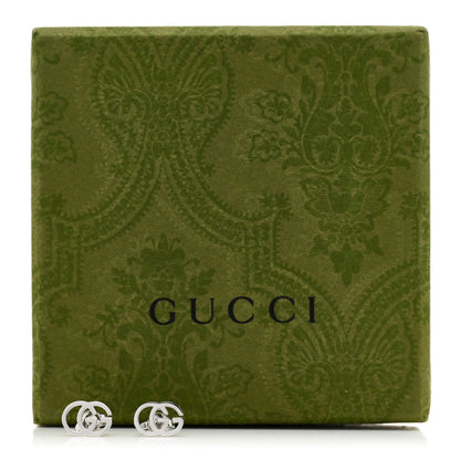 Gucci 18K White Gold GG Tissue Stud Earrings 5 of 5