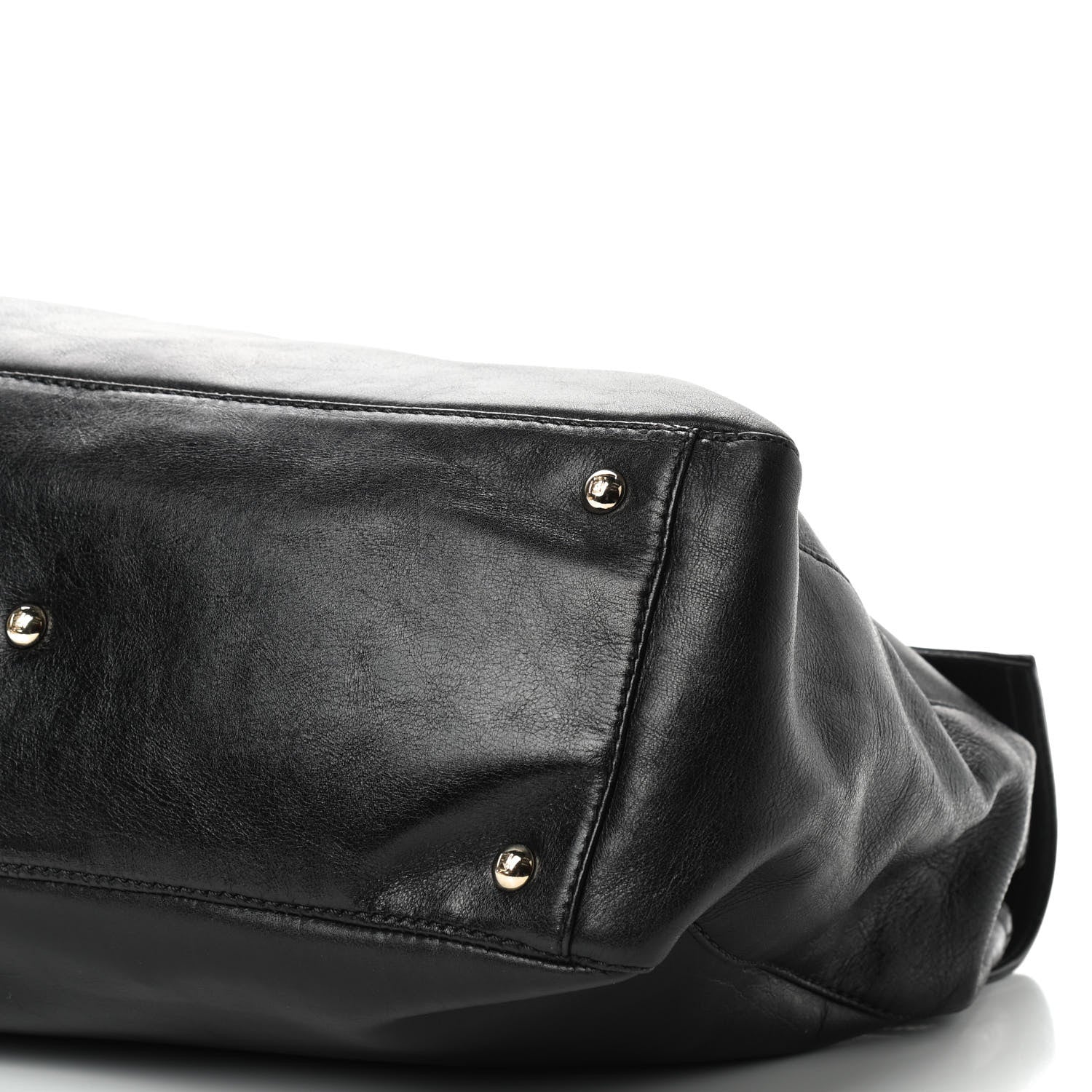 Fendi Vitello Acqua Baguette Satchel Black 7 of 10