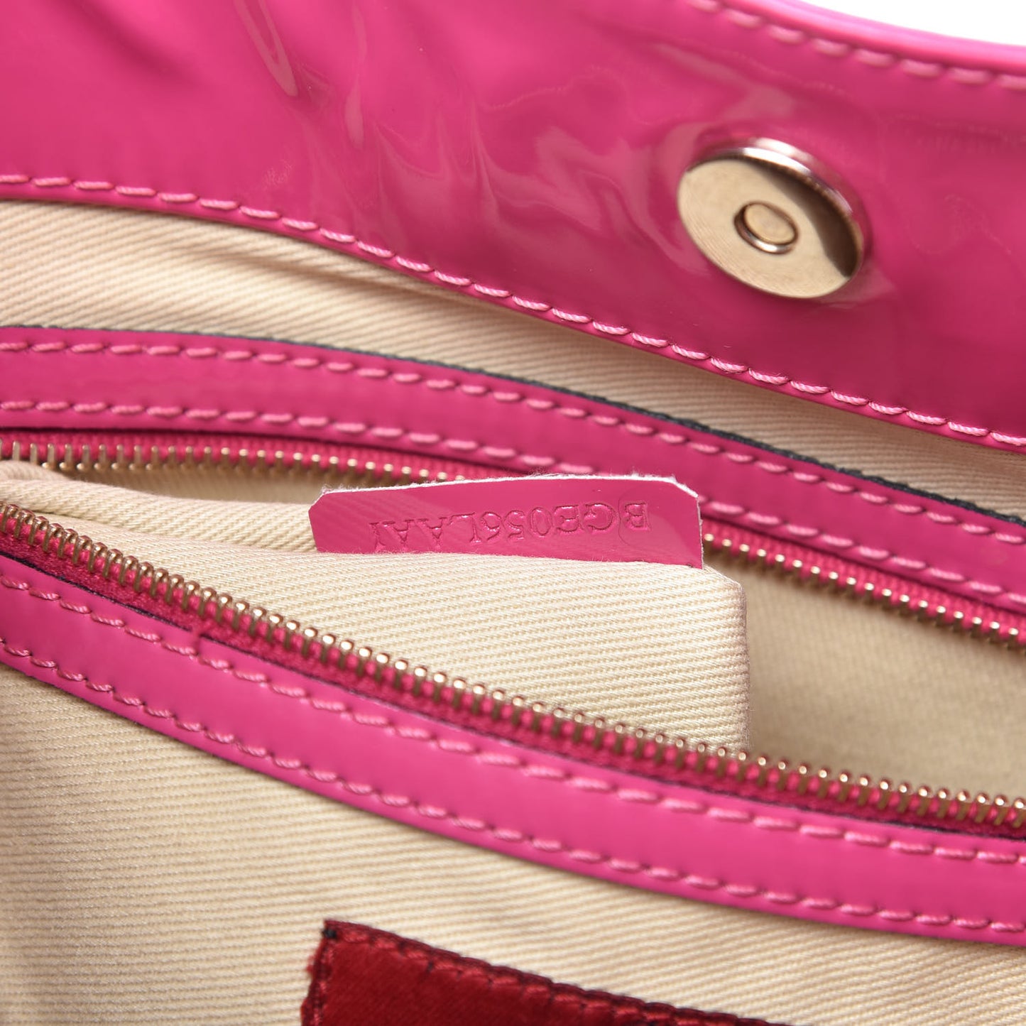 Patent Lacca Bow Tote Pop Fuxia