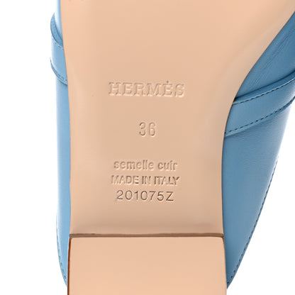 Hermes Calfskin Oz Mules 36 Ciel 6 of 16