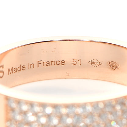 Hermes 18K Rose Gold Diamond MM Kelly Clochette Ring 51 5.75 6 of 7