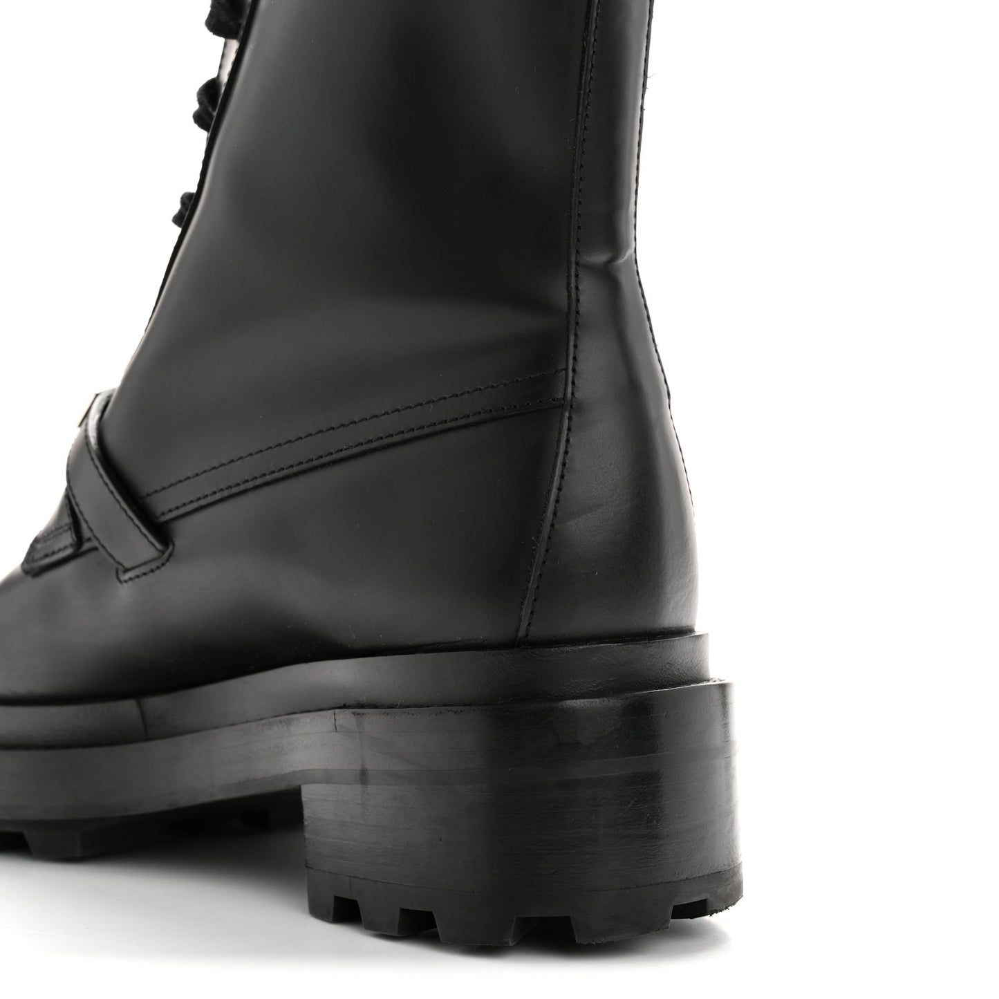 Glossed Calfskin Funk Ankle Boots 38 Black