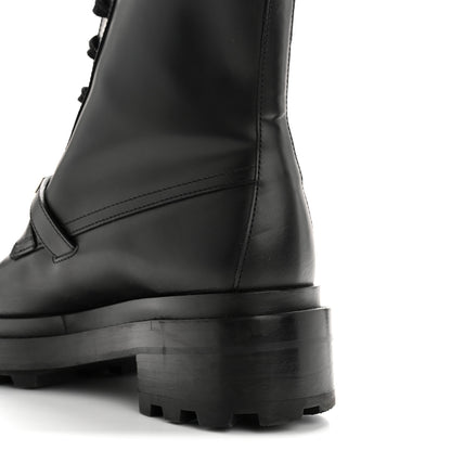 Hermes Glossed Calfskin Funk Ankle Boots 38 Black 10 of 12