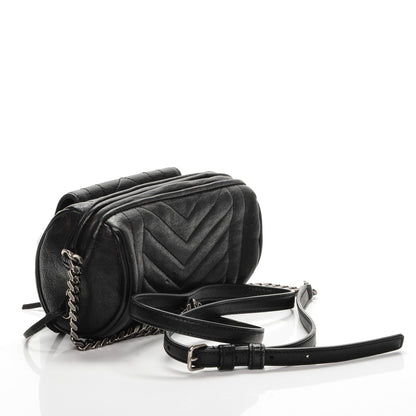 Saint Laurent Lambskin Matelasse Monogram East West Rider Bag Black 3 of 6