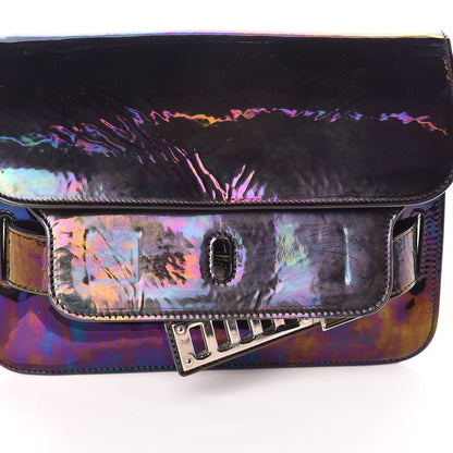 Proenza Schouler Holographic Patent Mini PS11 Classic Shoulder Bag Oil Slick 10 of 14
