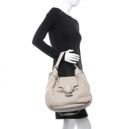 Gucci Guccissima Signature Medium Emily Hobo Mystic White 2 of 14