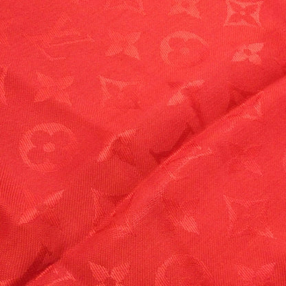 Louis Vuitton Wool Silk Monogram Shawl Rouge 7 of 7