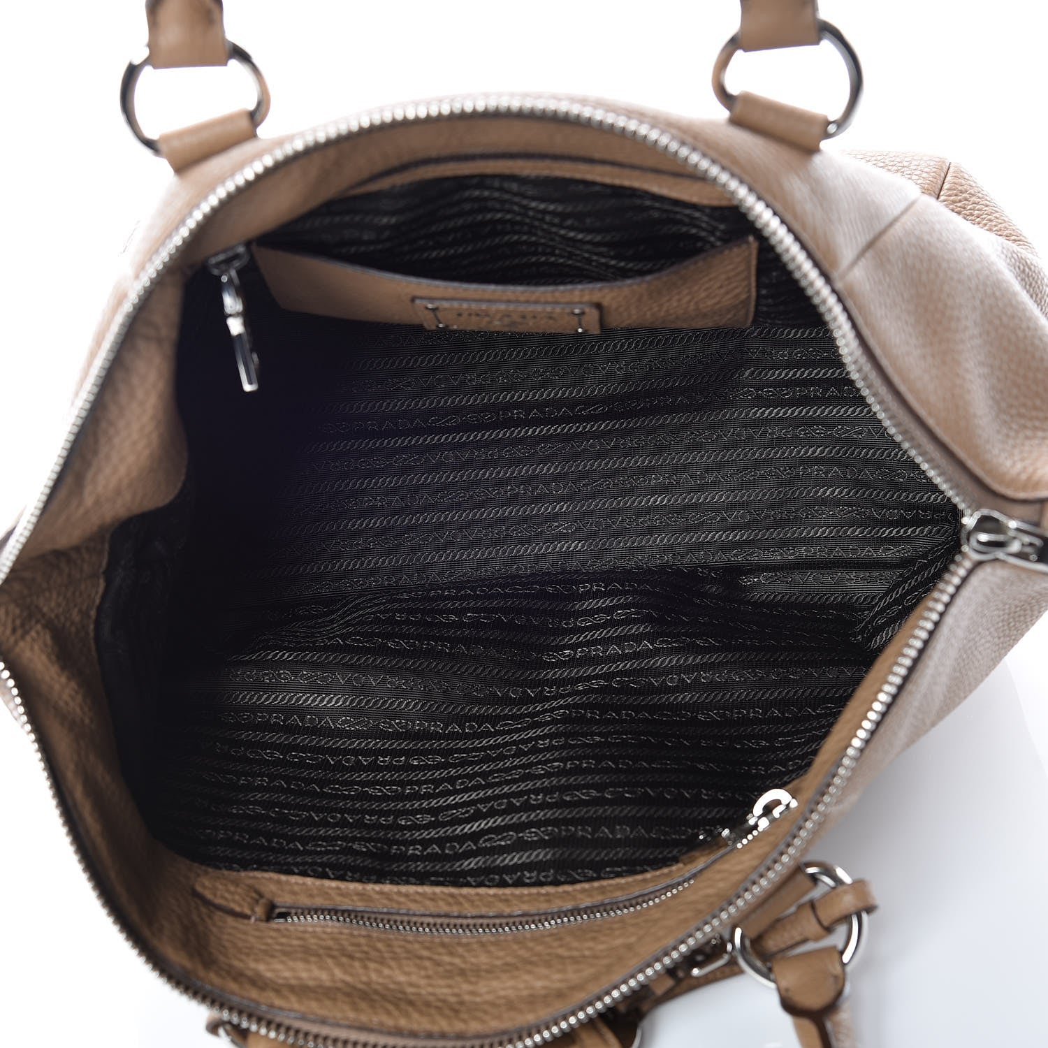 Prada Vitello Daino Tote Sesamo 5 of 13