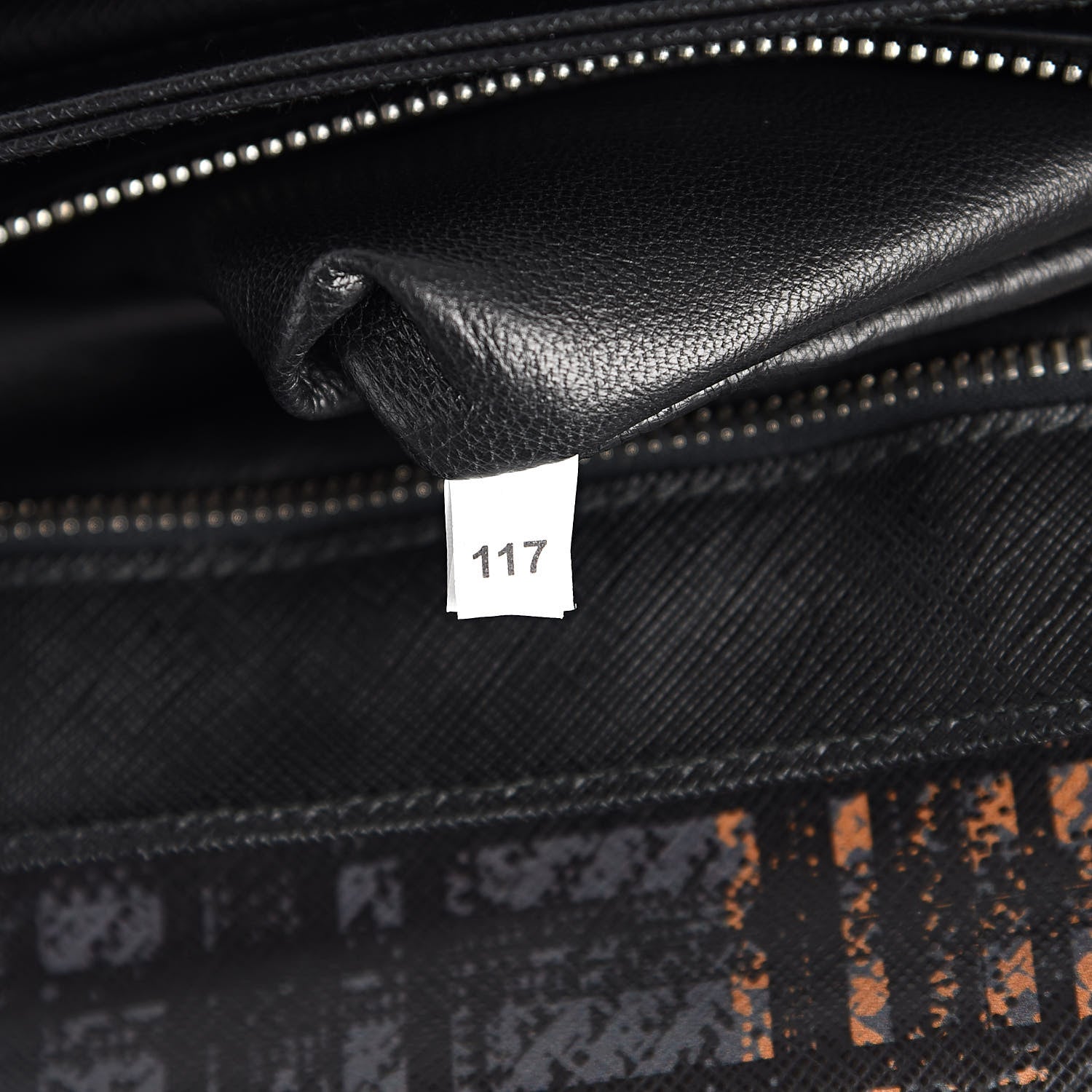 Prada Tessuto Nylon Saffiano Tartan Print Top Handle Bag Cammello 7 of 10