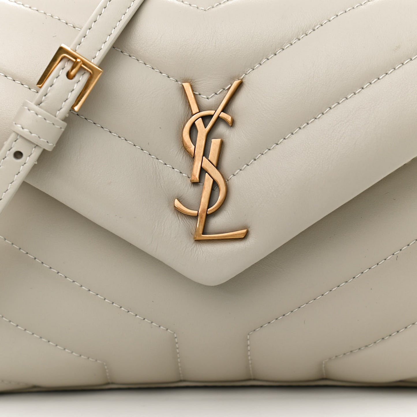Calfskin Y Quilted Monogram Toy Loulou Crossbody Bag Crema Soft
