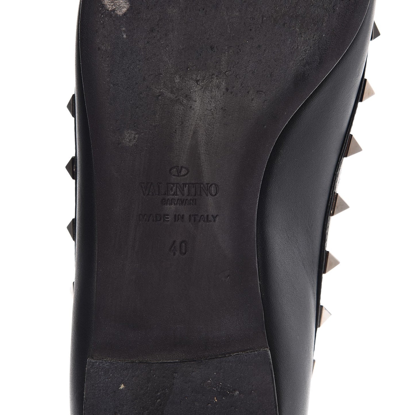 Nappa Rockstud Ballerina Flats 40 Black