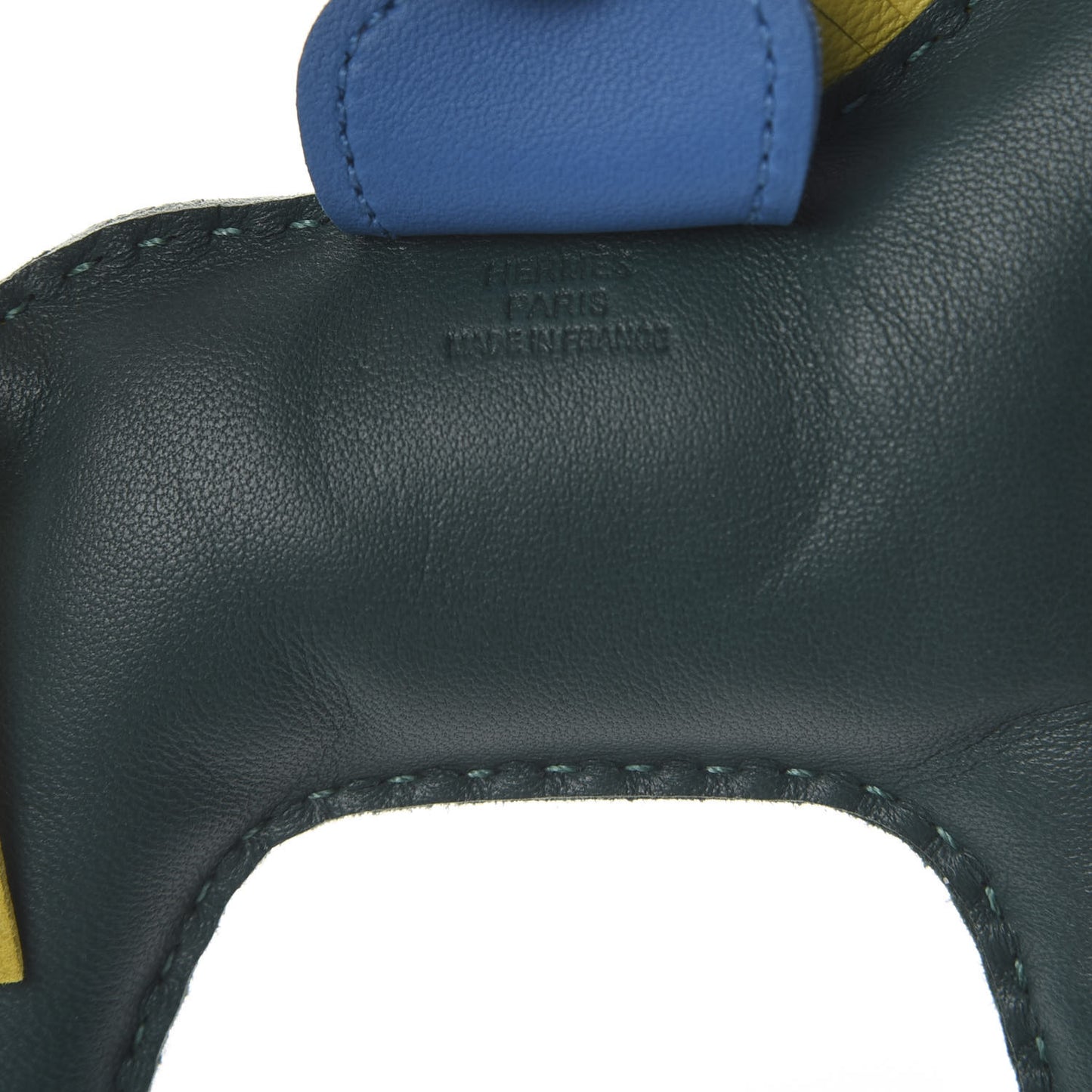 Milo Lambskin Grigri Rodeo Horse Bag Charm MM Malachite Bleu Zanzibar Lime