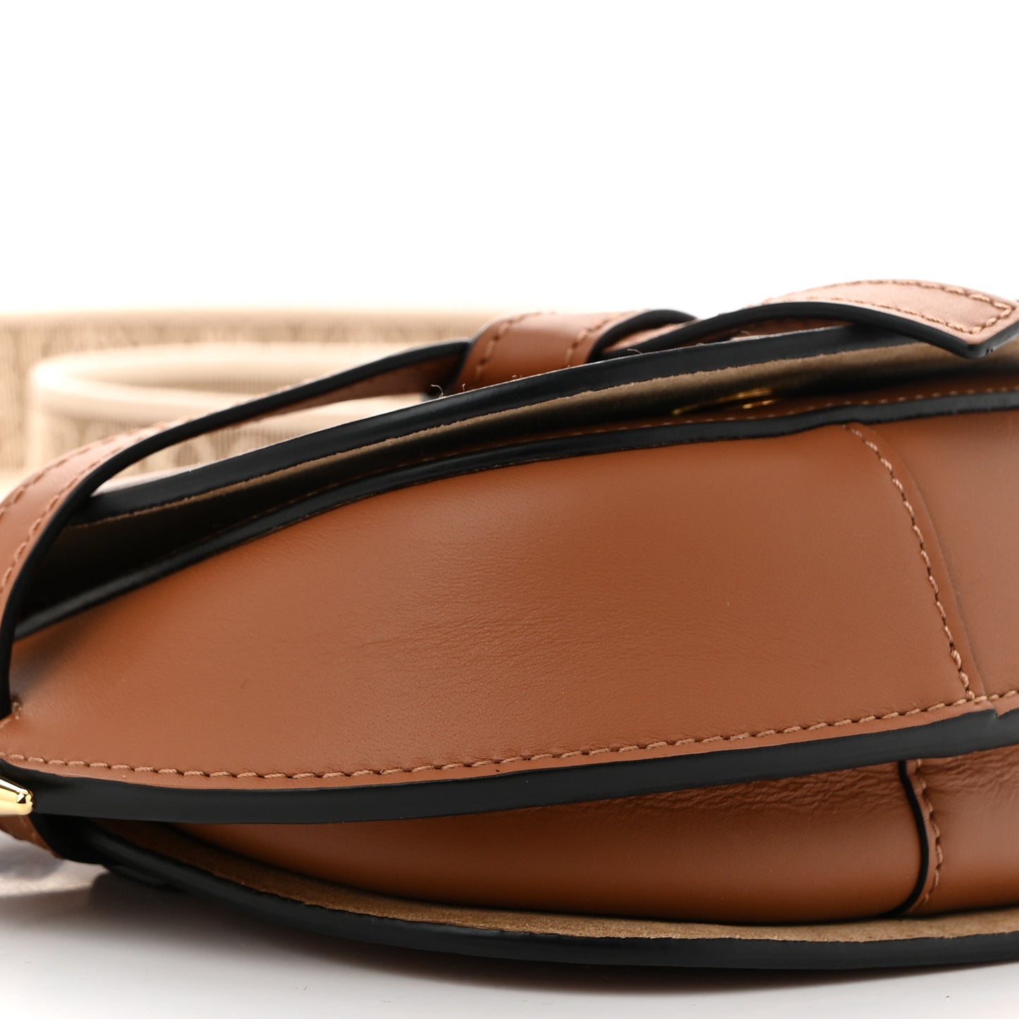 Calfskin Jacquard Mini Gate Dual Bag Tan