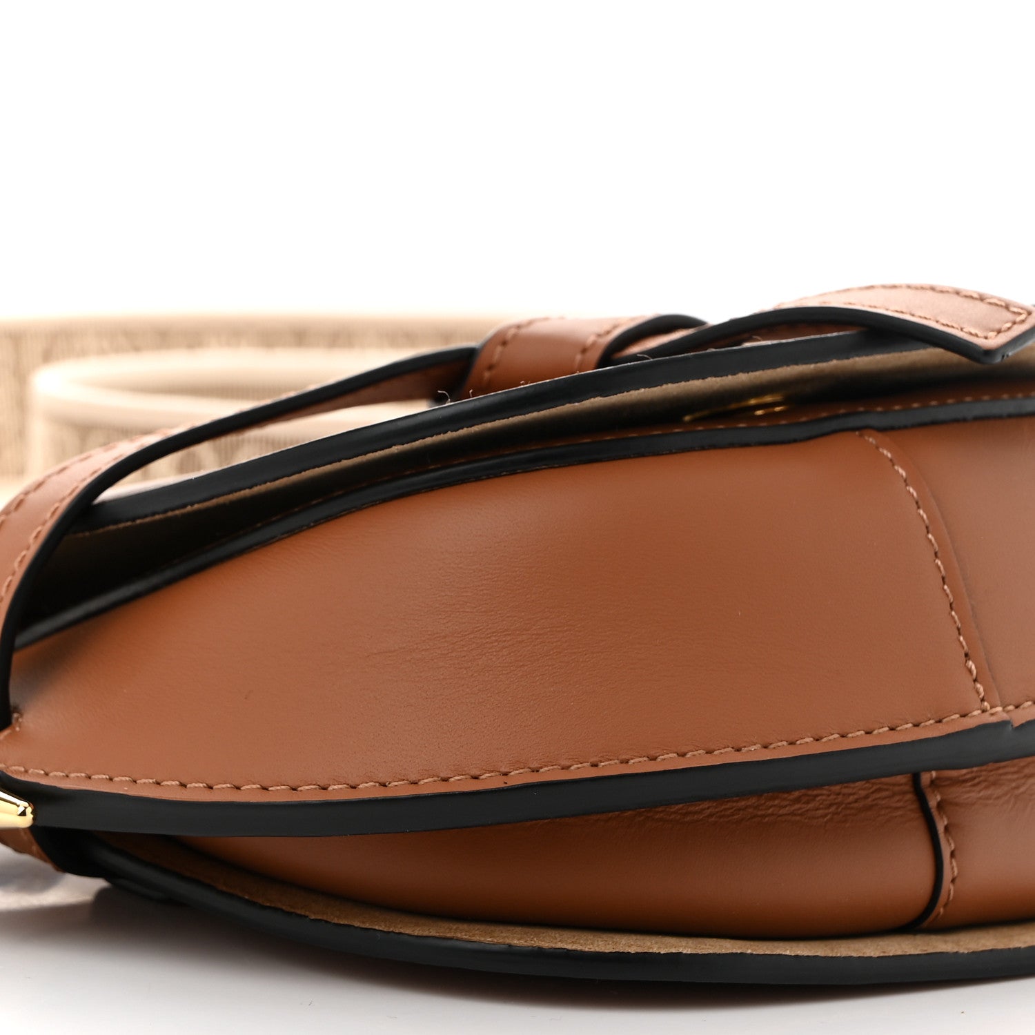 Loewe Calfskin Jacquard Mini Gate Dual Bag Tan 9 of 10