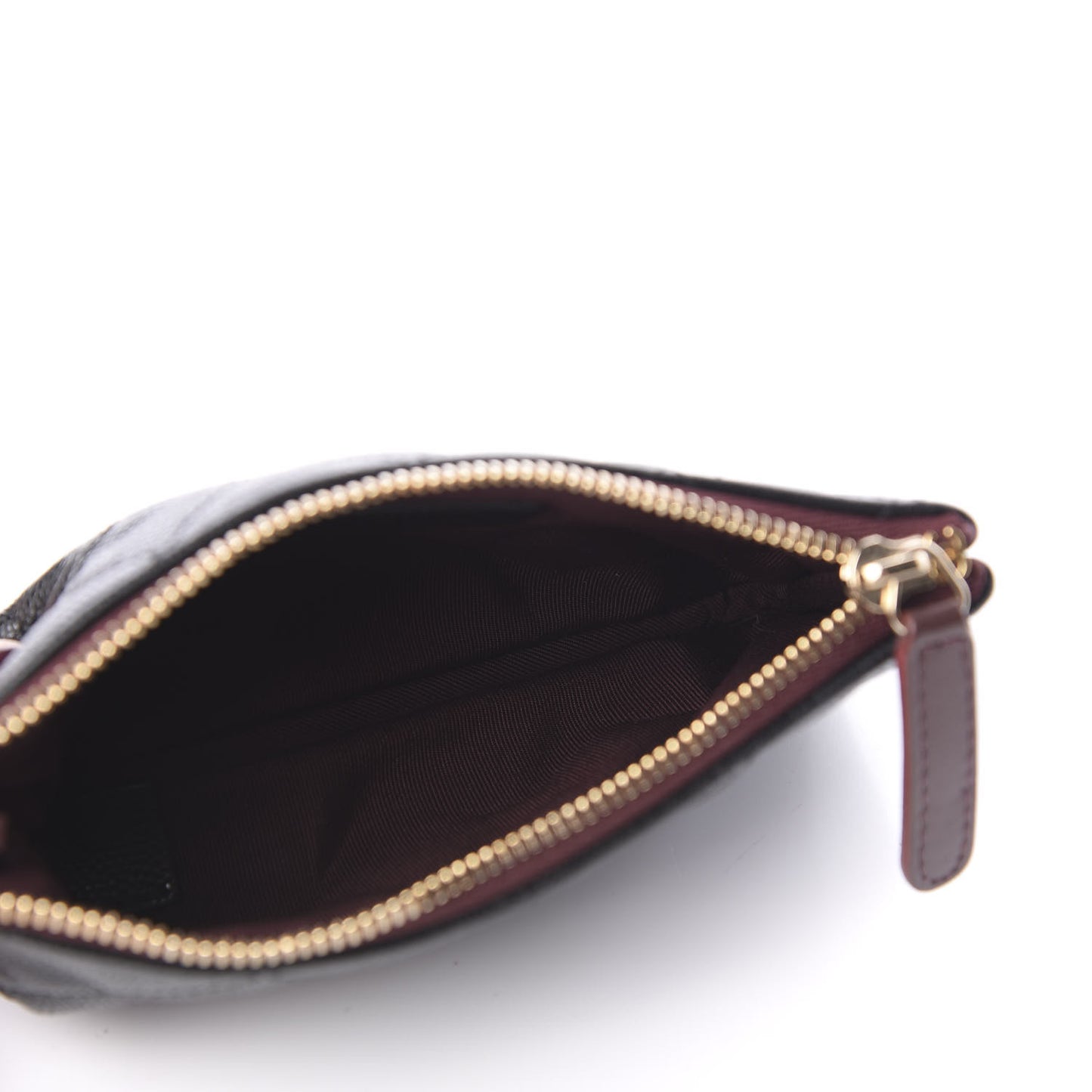 Caviar Quilted Small Cosmetic Case Black