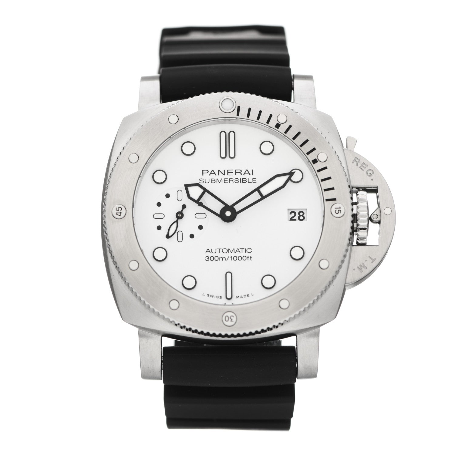 Panerai Stainless Steel Rubber 42mm Submersible Bianco Automatic Watch PAM01223 1 of 5