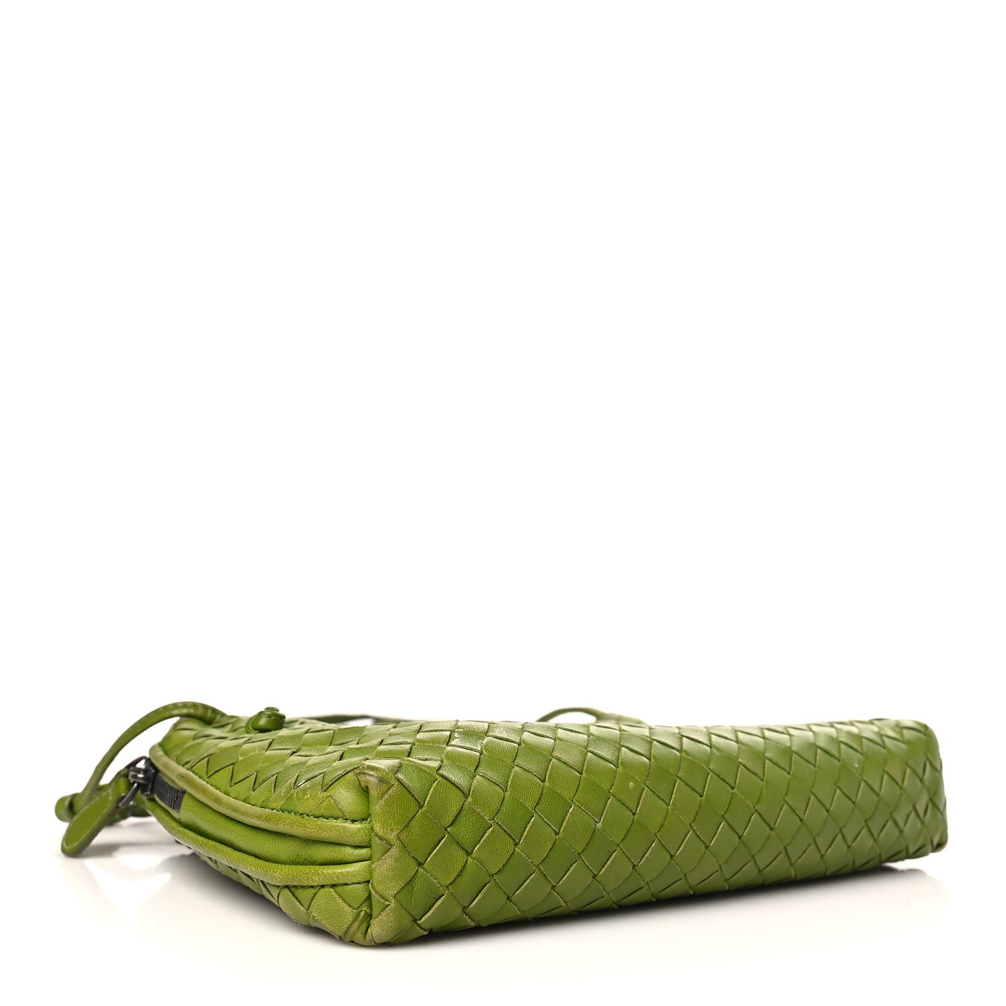 Nappa Intrecciato Nodini Crossbody Messenger Green