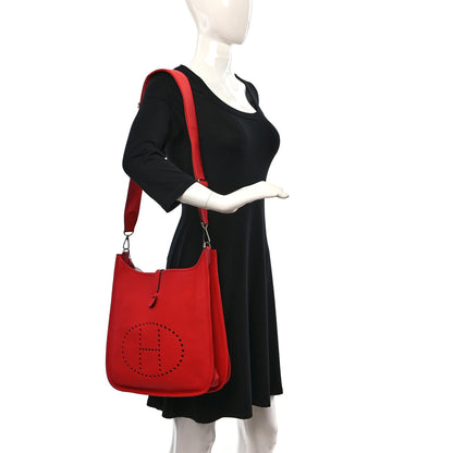 Hermes Taurillon Clemence Evelyne III GM Rouge Tomate 2 of 20