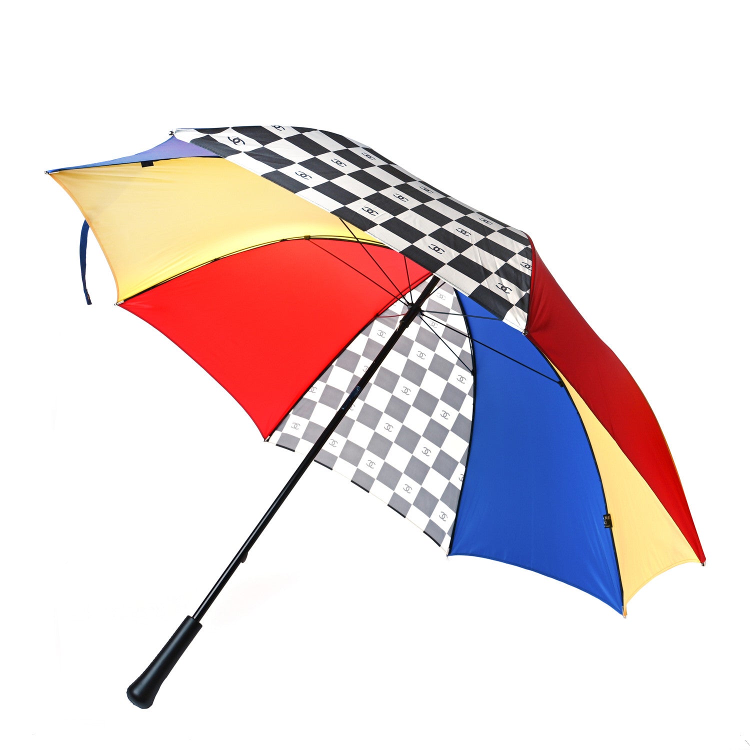 Chanel Nylon CC Umbrella Red Yellow Blue Black White 3 of 13