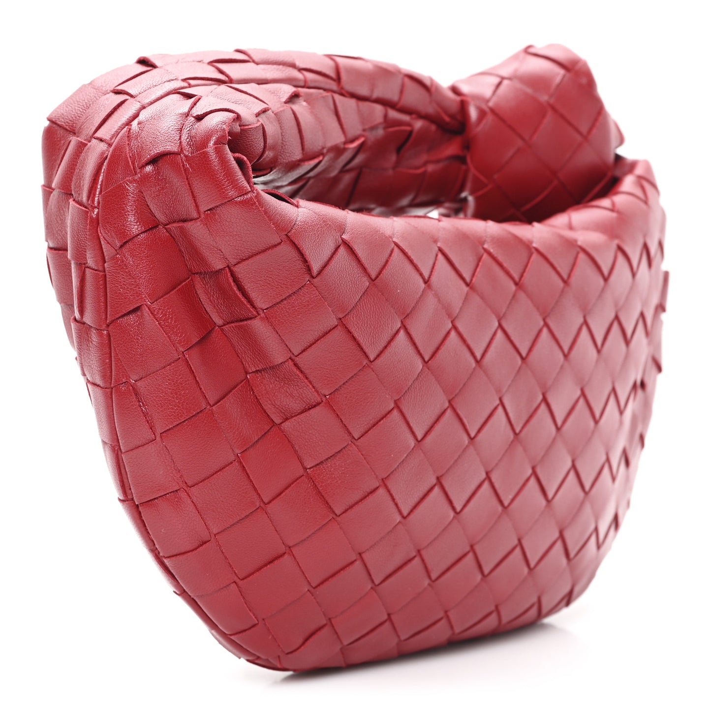 Nappa Intrecciato Mini Jodie Dark Red