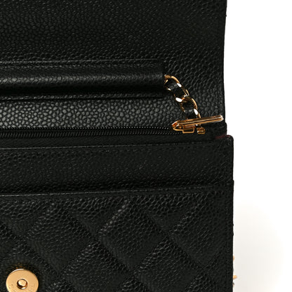 Chanel Caviar Quilted Wallet On Chain WOC Black 12 of 14