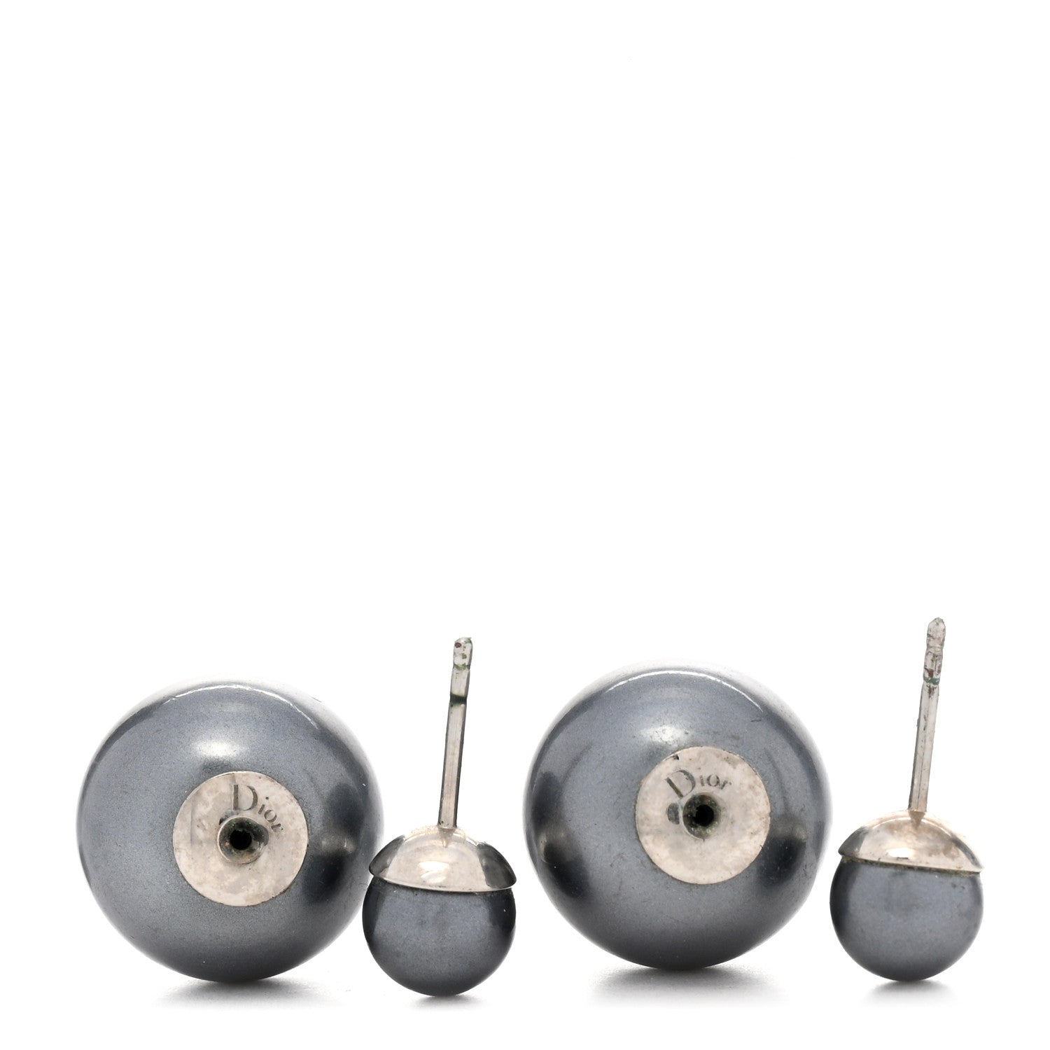 Christian Dior Pearl Mise En Dior Tribal Earrings Grey 3 of 4