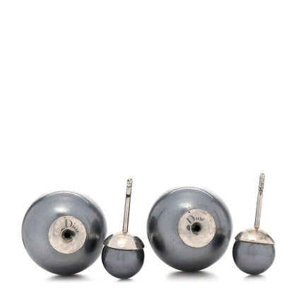 Christian Dior Pearl Mise En Dior Tribal Earrings Grey 3 of 4